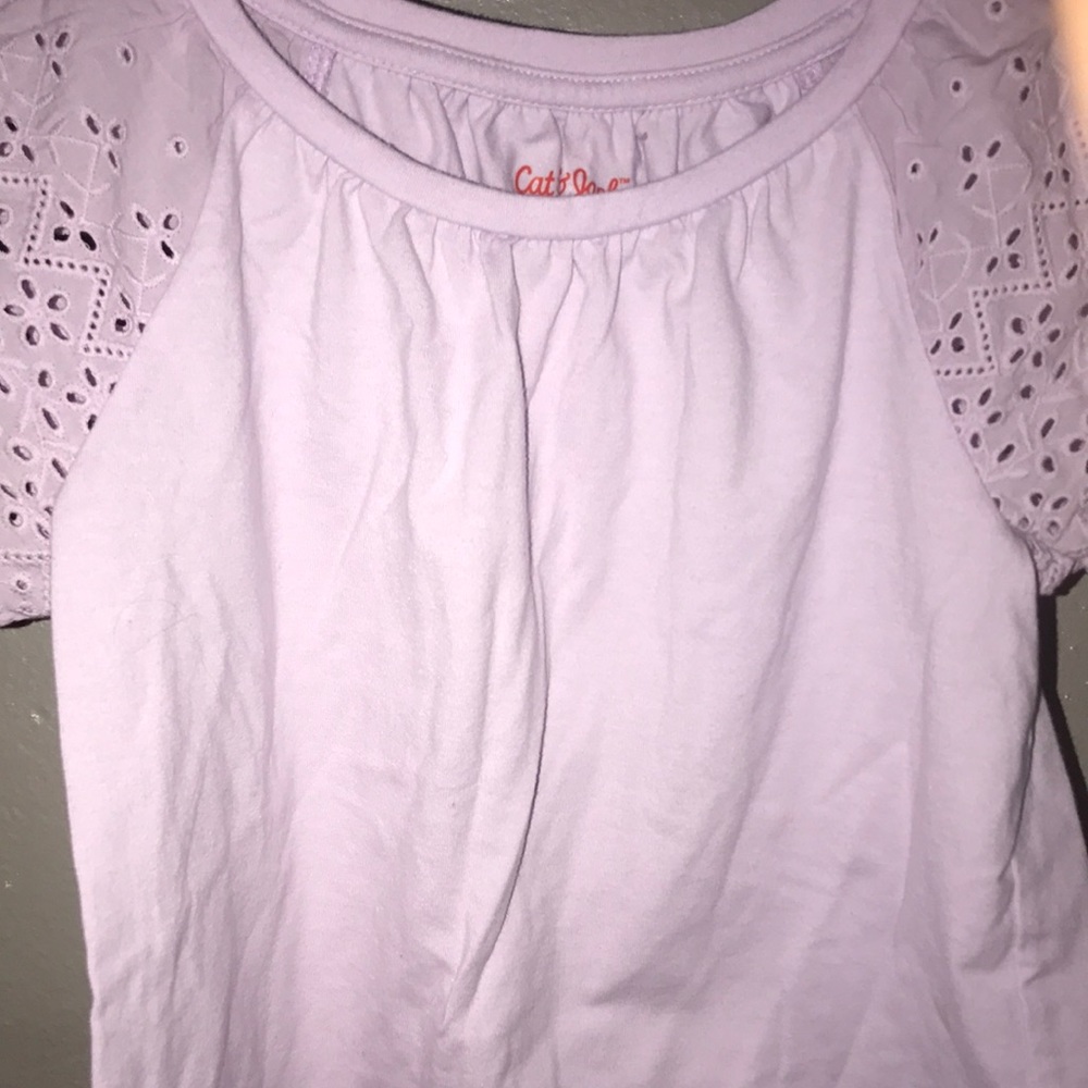 Eyelet Short Sleeve Blouse - Cat & Jack- Sz 7/8 Kids